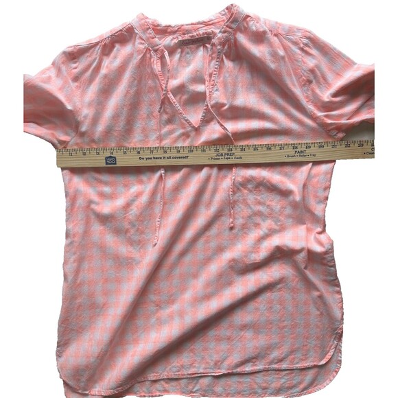 Fresh Produce Gingham Tunic Top Pink Size M / L M/L Medium Large Plaid Cotton - Picture 6 of 12
